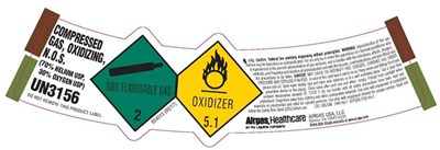 label - Airgas Helium 70  Oxygen.30